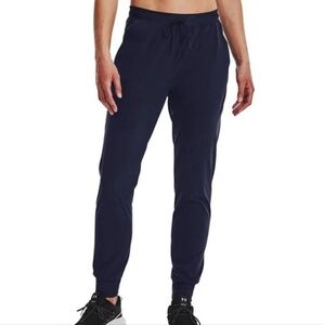 Under Armour Woven Pants Joggers Women Size XS Navy Blue Athletic Hiking Running